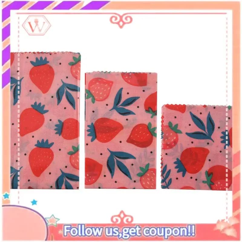 1Set Reusable Beeswax Cloth Wrap Food Fresh Bag Lid Jungle Party Bees Wax Wrap For Sandwich Cheese Highly Recommended