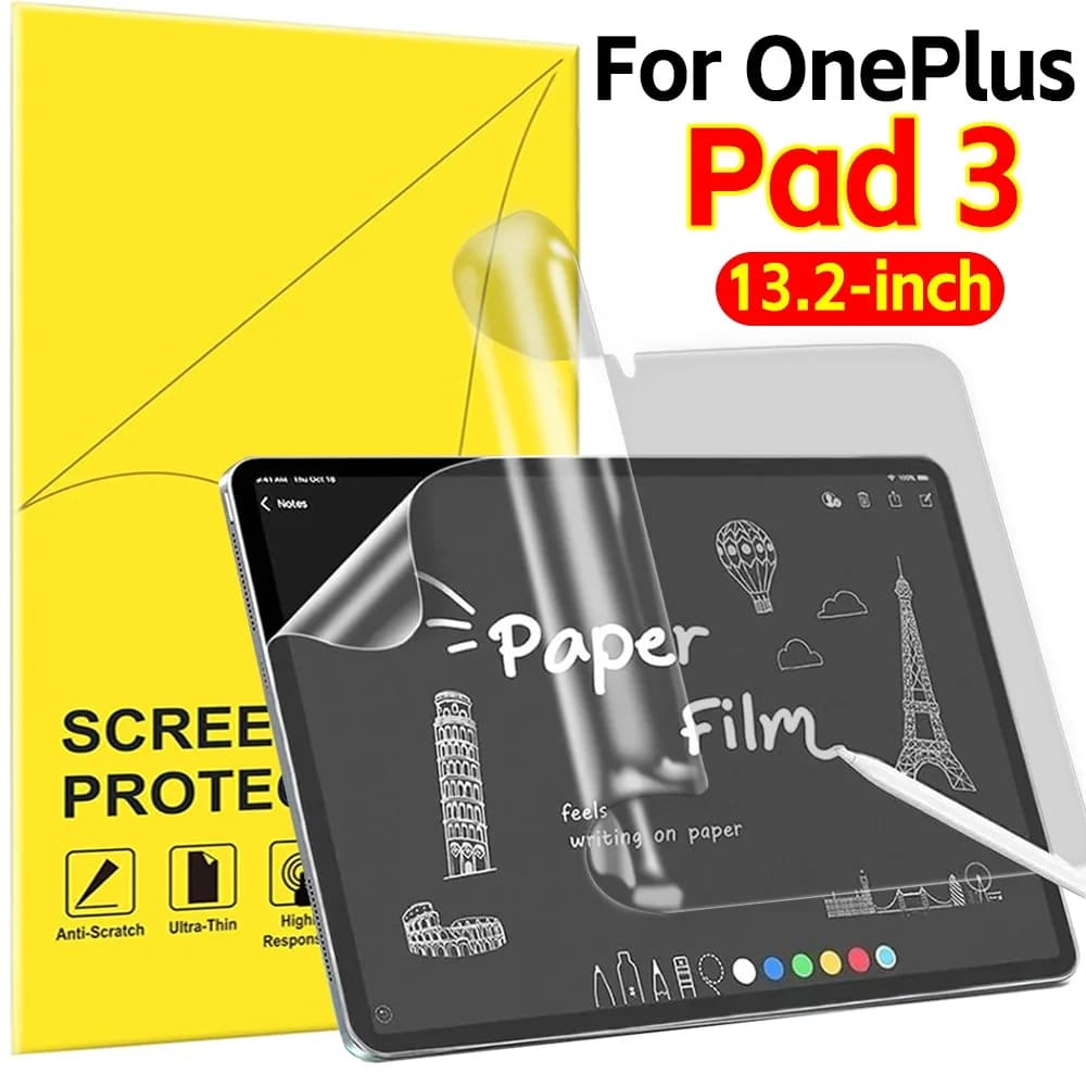 Pellicola morbida idrogel per OnePlus Pad 3 Pellicola protettiva per schermo in carta da 13,2 pollici Pellicola protettiva antigraffio per tablet per scrivere disegnare