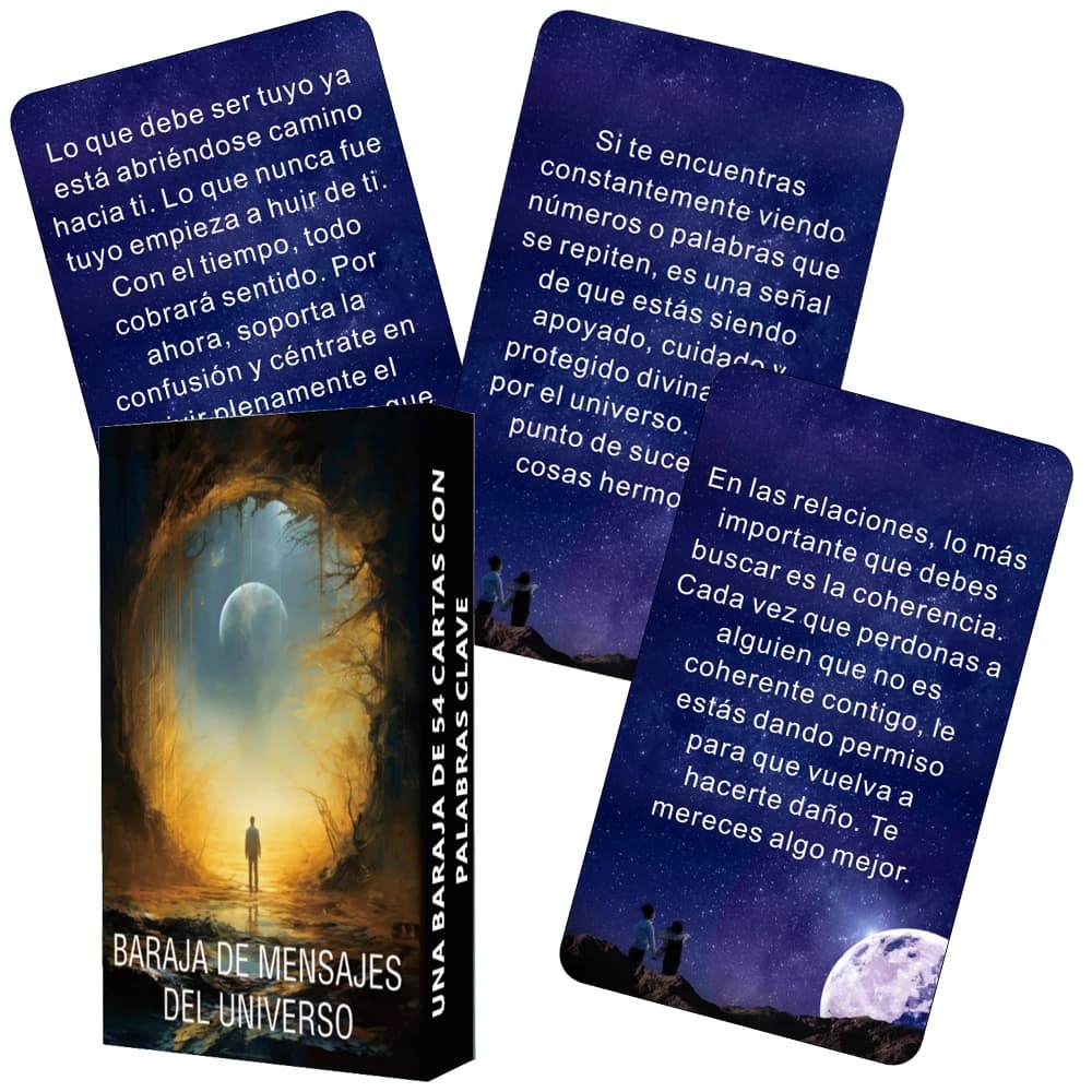Spanish Tarot Deck, Universe Oracle Cards, Keywords Tarot, Spirit Messages Cards, 12x7cm Taro Cards, Fortune Telling Toys