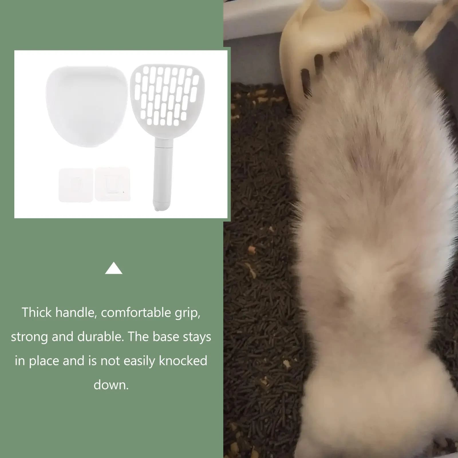 Large Capacity Plastic Cat Litter Scoop for Cats Dogs Kittens Strong Cleaning Ability Portable Household Pet Litter Cleaning