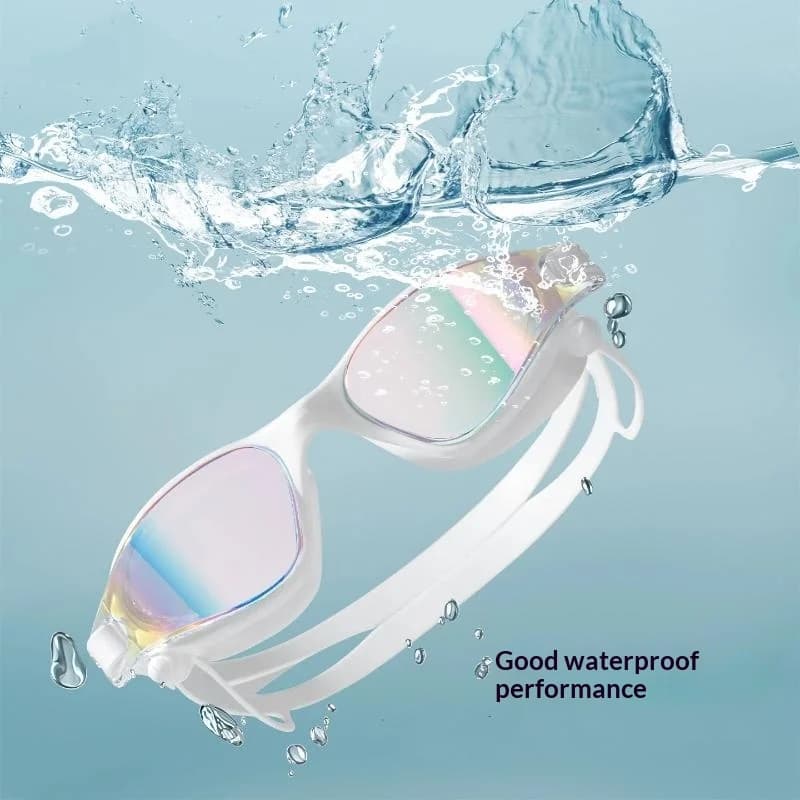 Adult Swimming Goggles HD Anti Fog Waterproof Oversized Frame for Men Women Outdoor Swimming