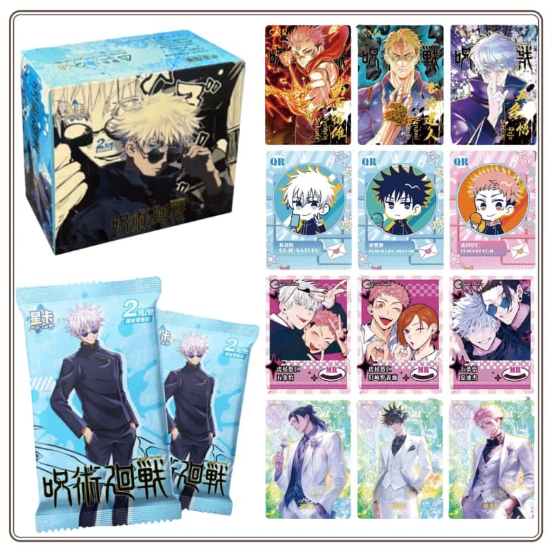 New STAR CARDS Jujutsu Kaisen Collection Cards Quicksand Laser Ticket Metal Trading Anime Games Playing Games Cards Gojo Satoru