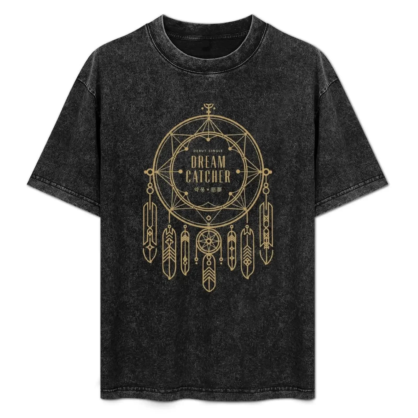 Dreamcatcher Kpop T-Shirt summer clothes vintage graphic tee Washed cotton retro comfort short sleeve top