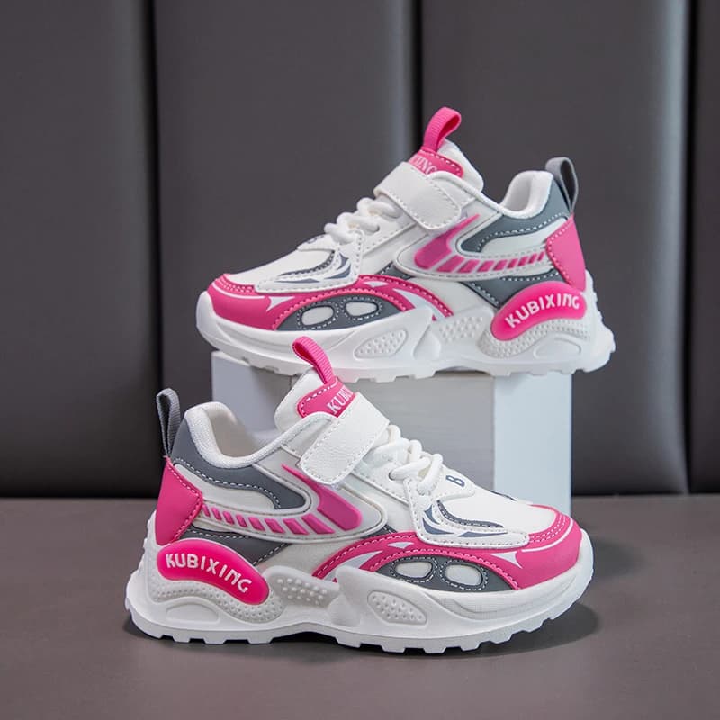 Scarpe da ginnastica per bambini, scarpe casual per bambini, nuove scarpe sportive alla moda in pelle PU 2026 per ragazzi e ragazze, scarpe da corsa comode, scarpe da ginnastica per la palestra