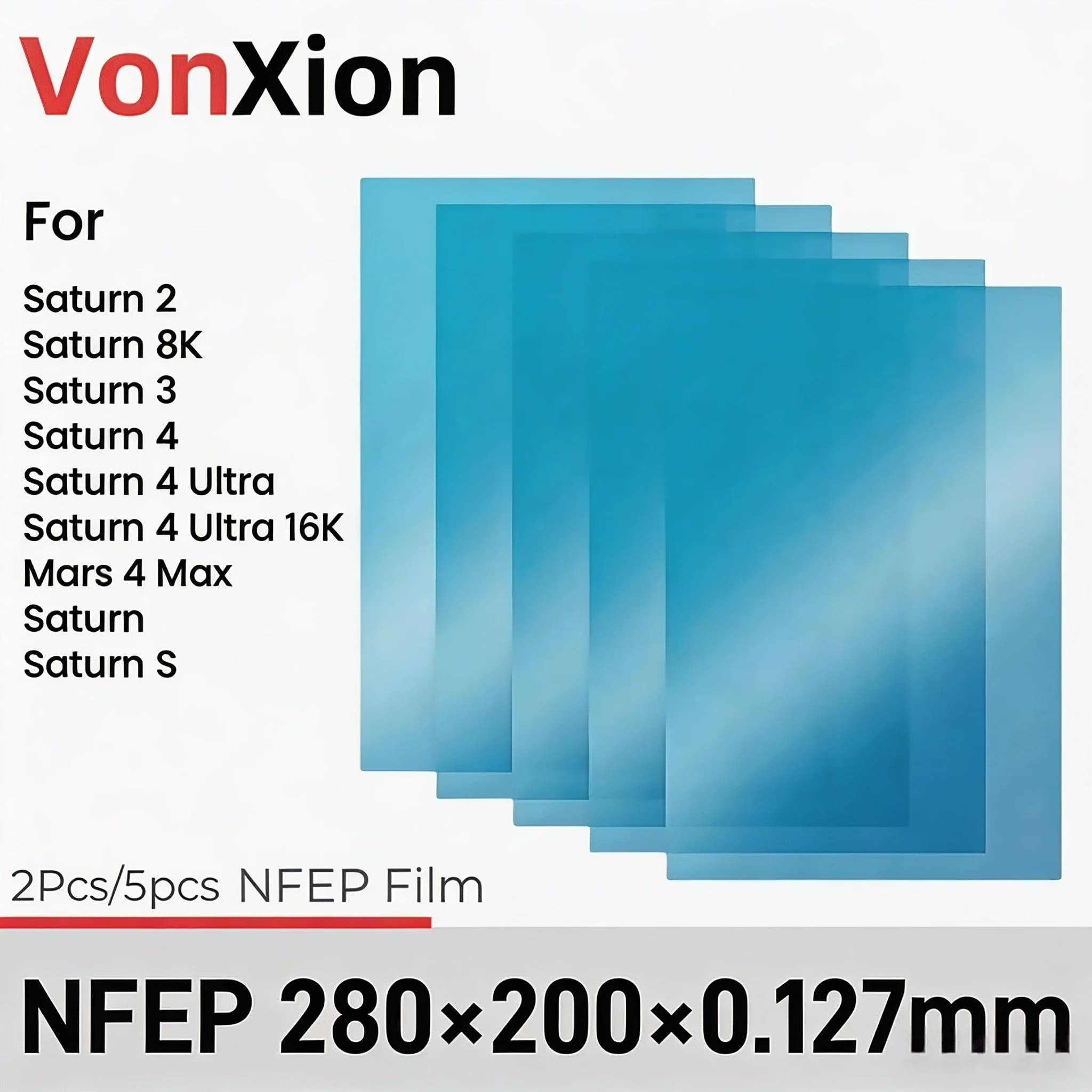 Vonxion NFEP Release Film 280x200x0.127mm For Saturn 2 Saturn 8K Saturn 3 Saturn 4 Saturn 4 Ultra Saturn16K Mars 4 Max SaturnS