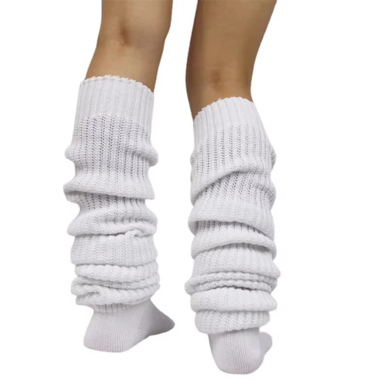 Calze Larghe Bianche e Nere, Calze Slouch, Calze per Uniforme JK, Scaldacollo, Calze Cosplay per Donne e Ragazze