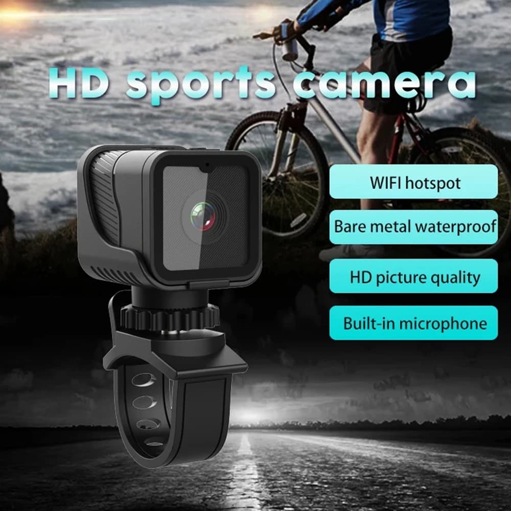 Mini portable HD 1080P sports camera with WiFi Hotspot waterproof camera, bike and motorcycle driving recorder