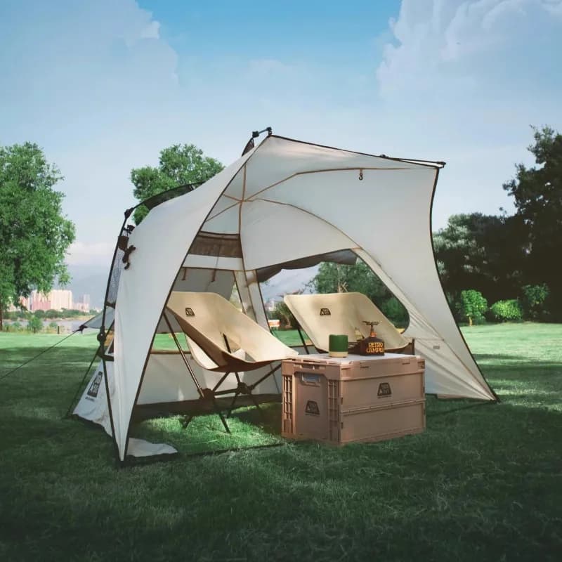 Portable Beach Sun Shelter Foldable Rainproof Outdoor Double Tent Multifunctional Quick Automatic Opening Camping Supplies