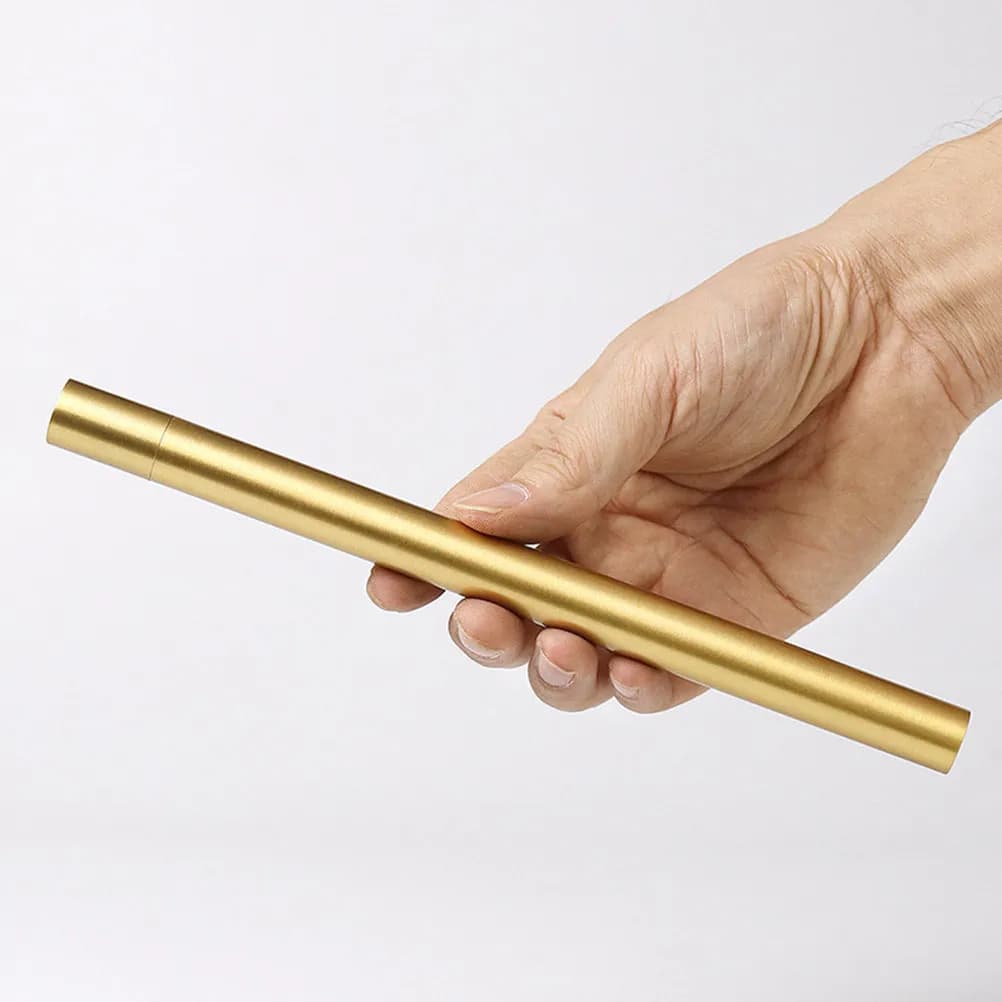 Brass Incense Stick Package Barrel Portable Dustproof Incense Tube for Aroma Sticks Travel Camping Home Storage Container