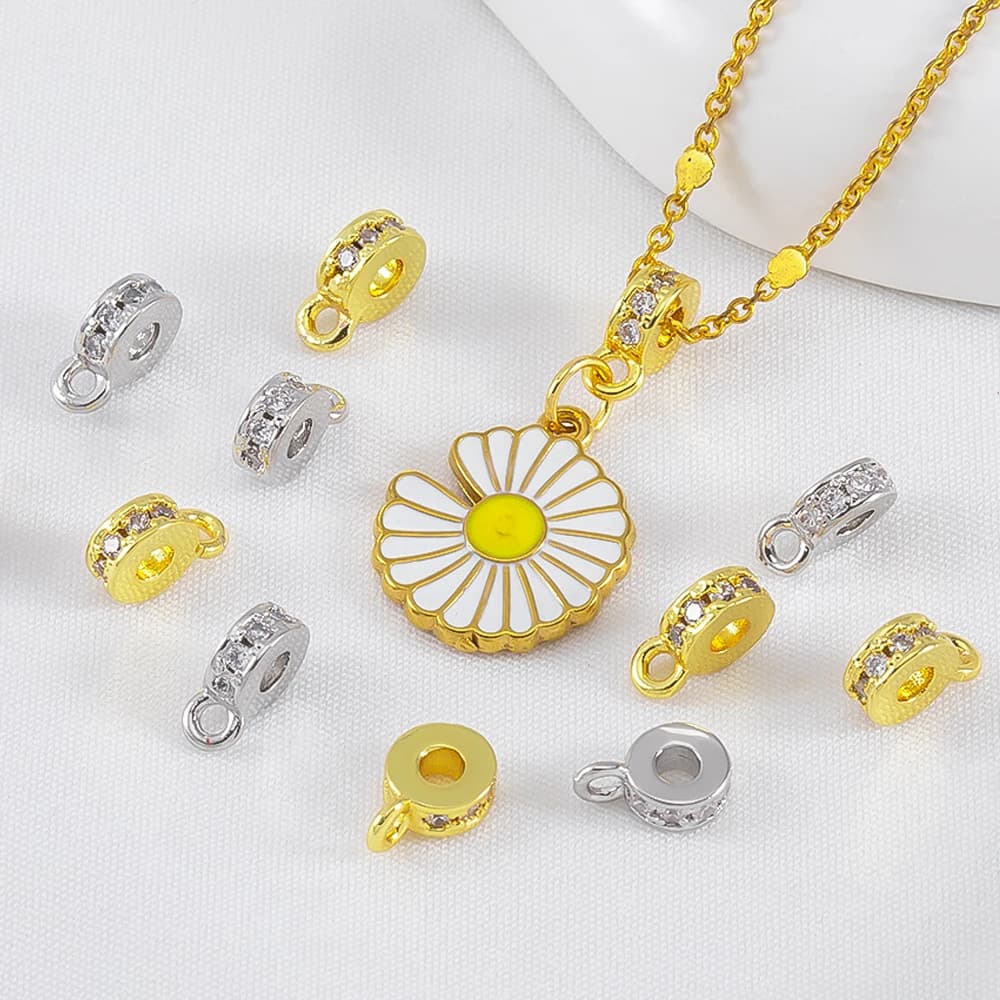 18K Gold Plated Pendant Connectors Bail Clasps Bails For Pendants DIY Jewelry Making Supplies Necklaces Bracelets Accessories
