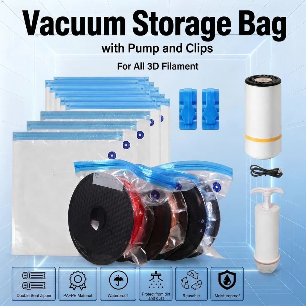 Vacuum Filament Storage Bag for 1.75mm Filament Pump Sealed Anti Humidity Dry Bag PLA ABS PETG TPU Moist Proof 3D Printing Part