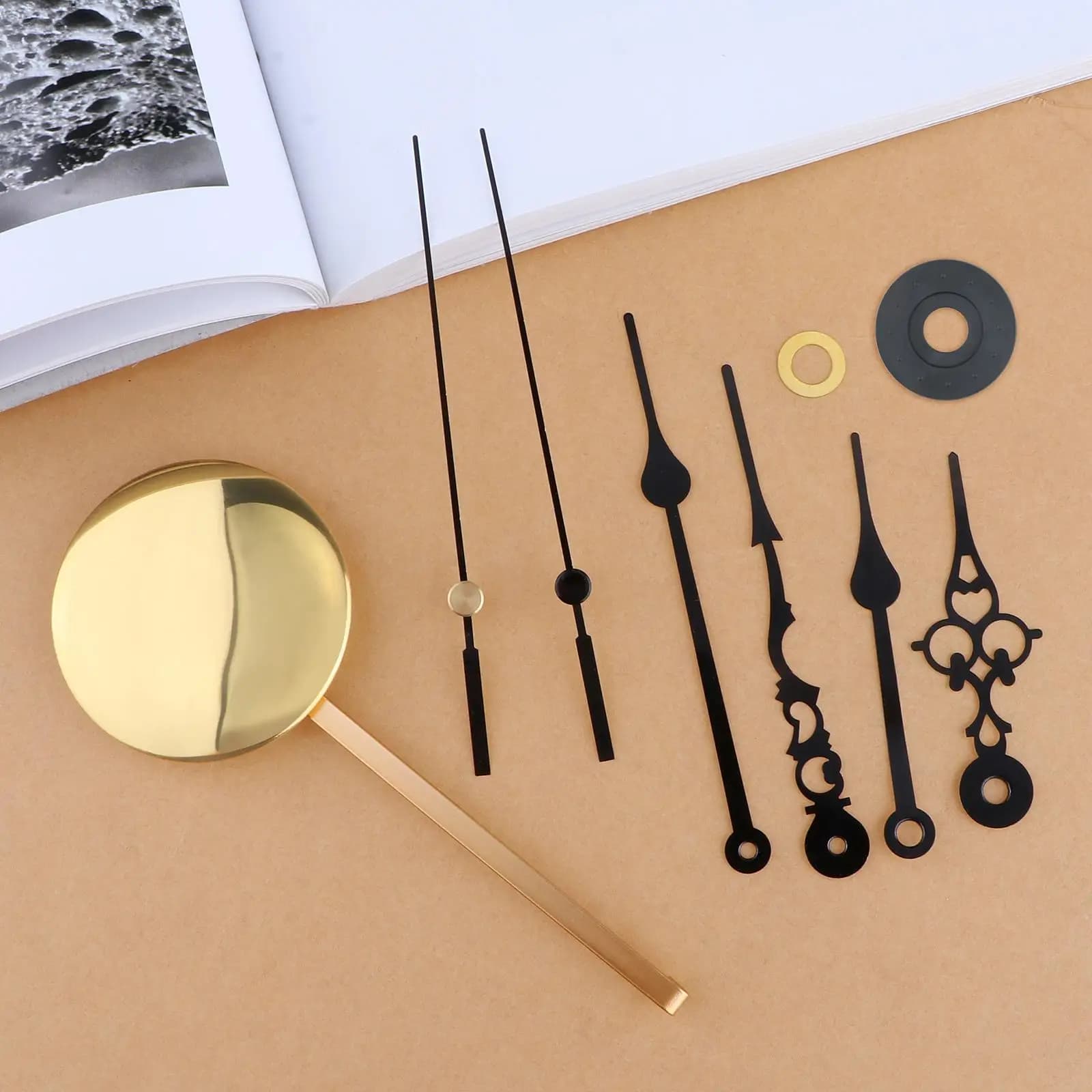 Pendulum Clock Movement DIY Kit with Aluminum Hands Chime Music Box for Art Project and Wall Clock Replacement