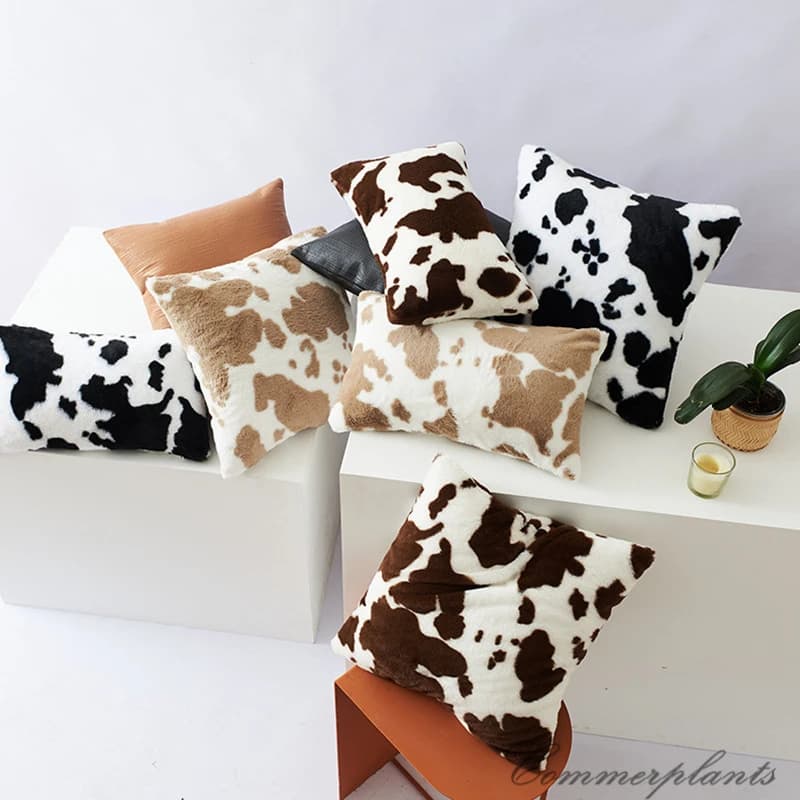 Nuovo modello di mucca Ultra morbido peluche federa moda macchioline stampa 30x50cm lombare cuscini 45x45/50x50cm cuscini divano arredamento per la casa