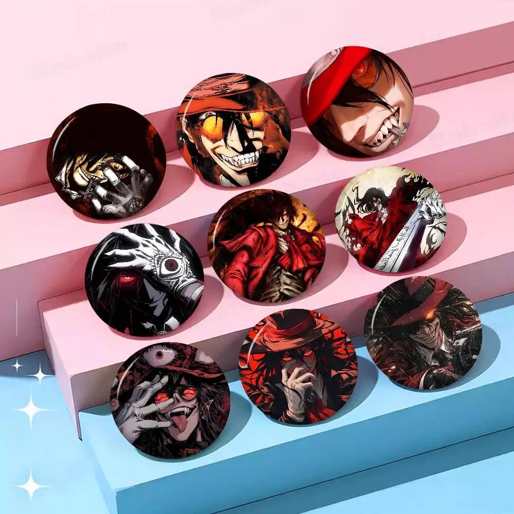 Horror Anime Hellsing Ultimate Anime Brooches Cute Cartoon Badge Jacket Jeans Lapel Pin Gift Accessorie