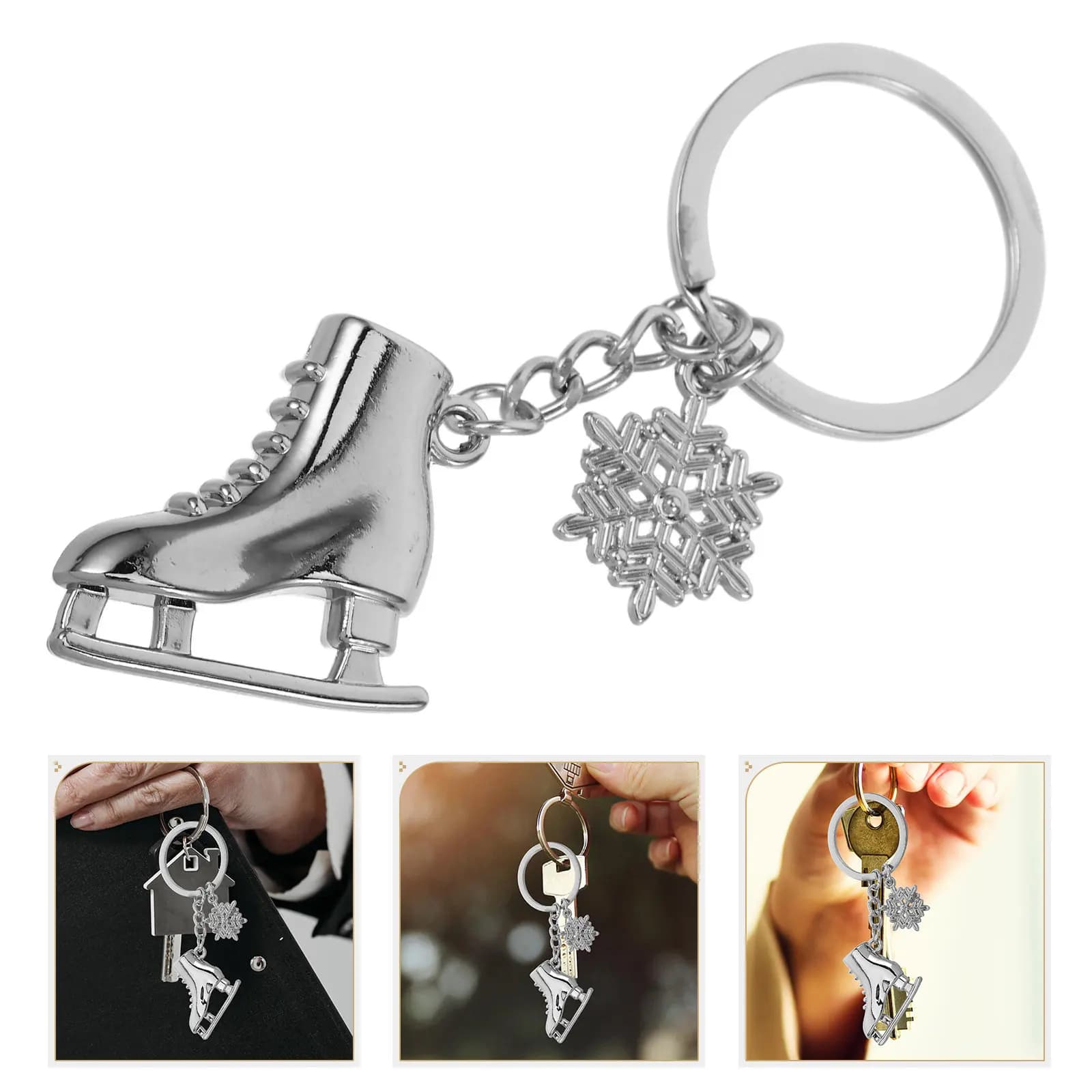 Portachiavi Pattino da Ghiaccio, Mini Ciondolo Realistico a Forma di Scarpa da Pattinaggio per Portachiavi, Decorazione Zaino, Accessorio Pattinaggio Artistico, Gadget per Feste