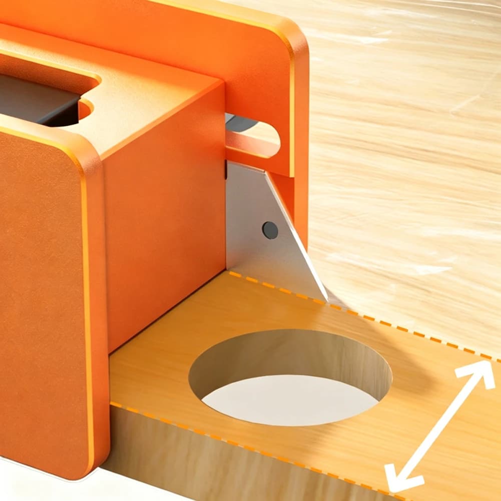 Professional Aluminum Alloy Film Removal Tool With Adjustable Telescopic Head For Wood Panel And Gypsum Board Cutting Orange