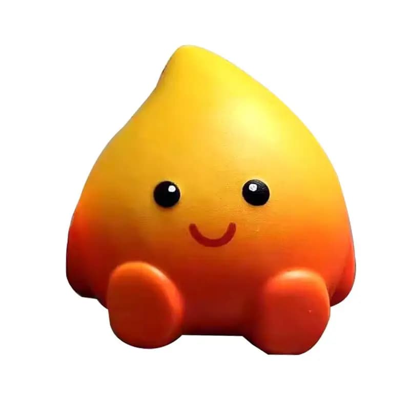 Palla di rimbalzo della fiamma giocattolo di fiamma a rimbalzo lento carino rilassante Fidget sensoriale morbido giocattolo a mano del fumetto Kawaii per bambini e adulti