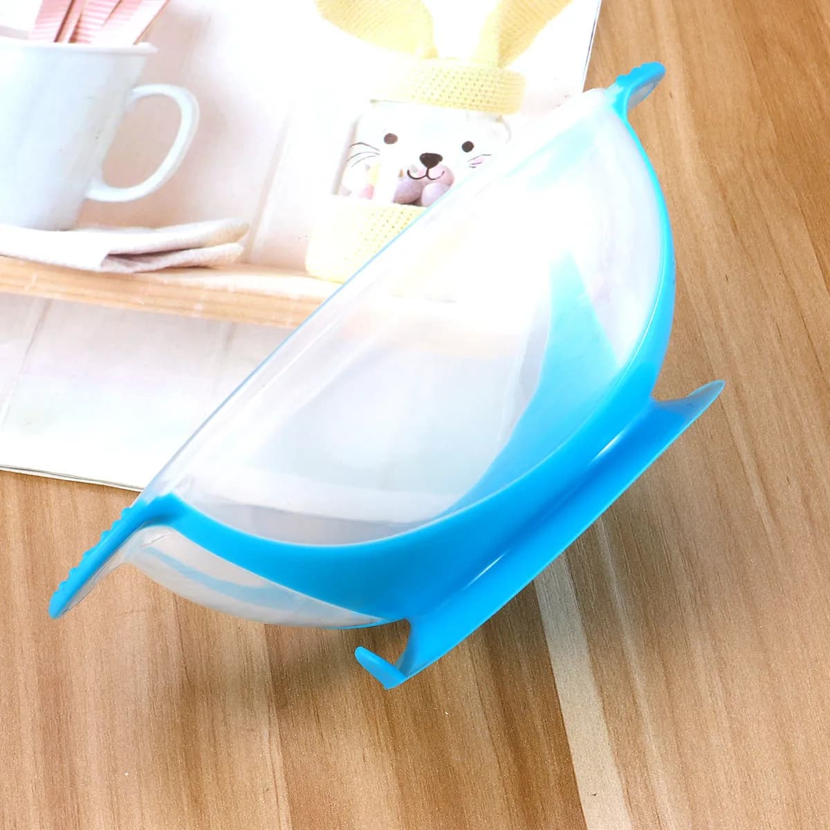 Ciotola Antiscivolo per Cani in Plastica con Due Manici, Ciotola per Acqua e Cibo, Colore Casuale, Design Stabile e Antiscivolo, Ciotole Antiscivolo per Animali Domestici