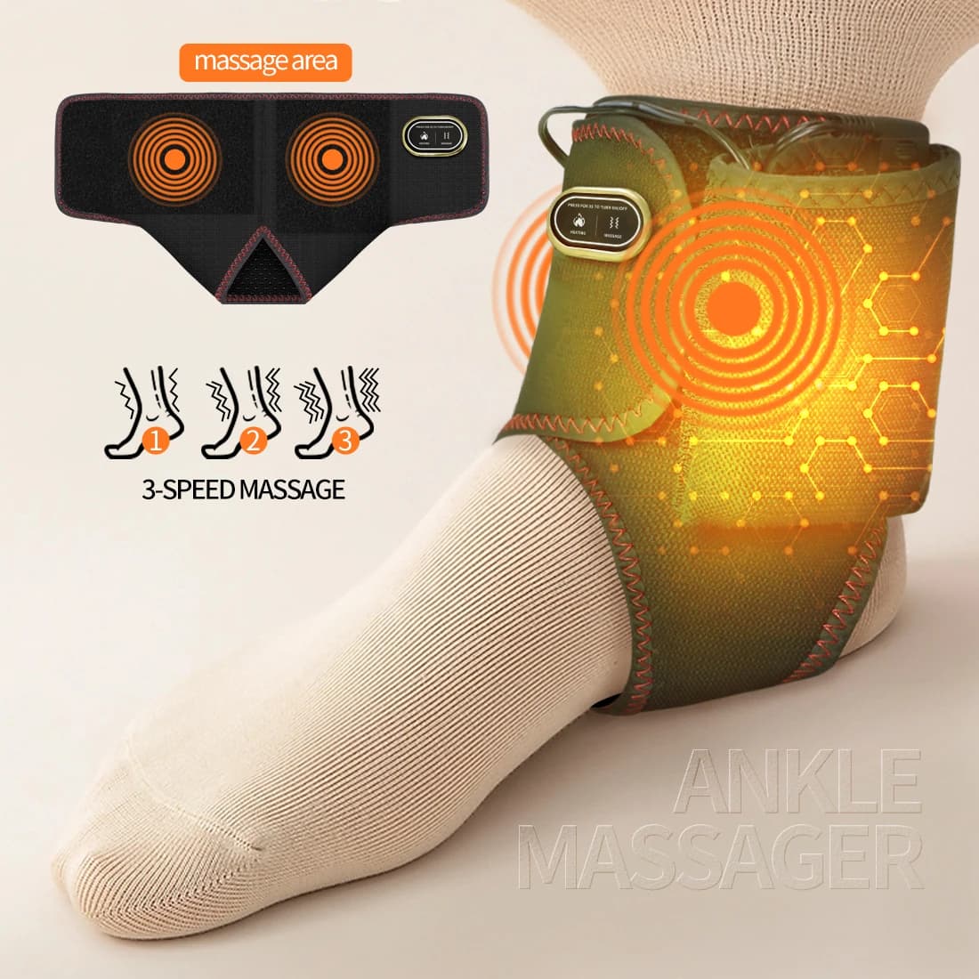 Supporto elettrico per caviglia per distorsione sportiva Terapia di calore Moxibustione Protezione articolare Attrezzatura fisica - Supporto per caviglia per moxibustione a caldo