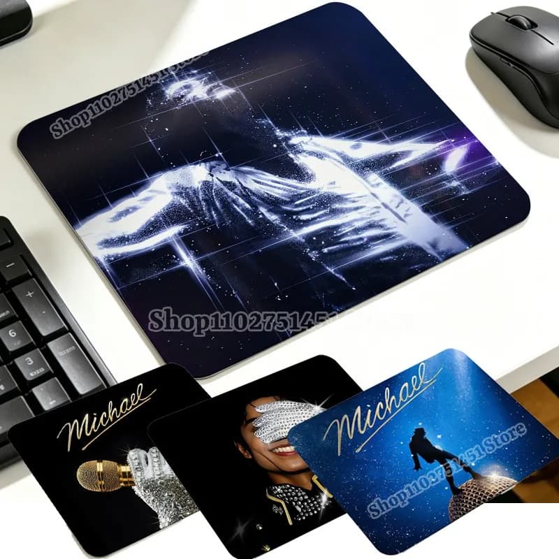 The King of Pop Micheal Jackson Mouse Pad MJ Printed Gaming Mousepad Women Men Laptop Cushion Non-slip Deskpad Casual Home Gift