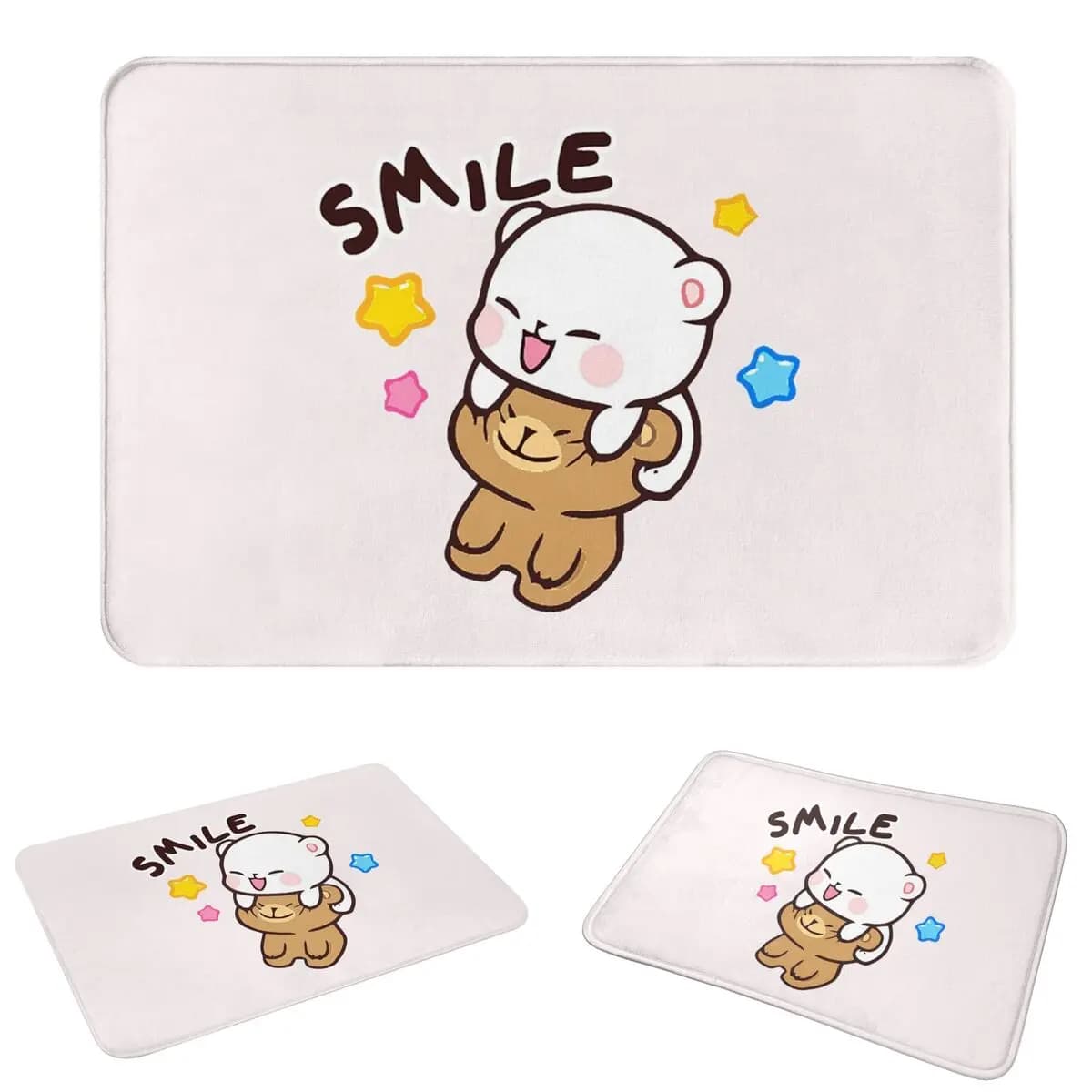 Peach And Goma Bubu Dudu Balloon Doormat Cushion Carpet Rug Kitchen Entrance Home Floor Mat for Balcony Footpad Mats