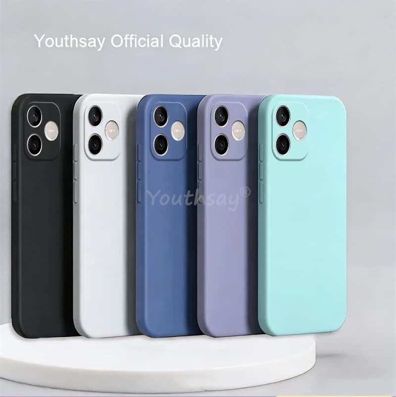 Custodia in silicone liquido per Honor 600 Lite, cover protettiva anti-caduta in TPU per Honor 600 Lite