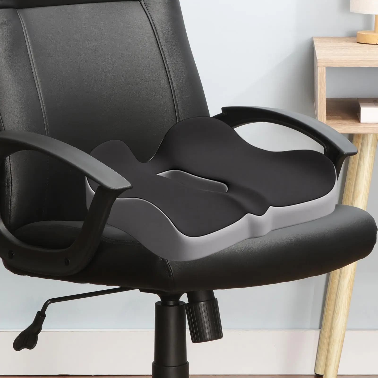 Office Chair Cushion Orthopedic Memory Foam Seat Pad Ergonomic Non Slip Breathable Comfort for Home Desk and Car