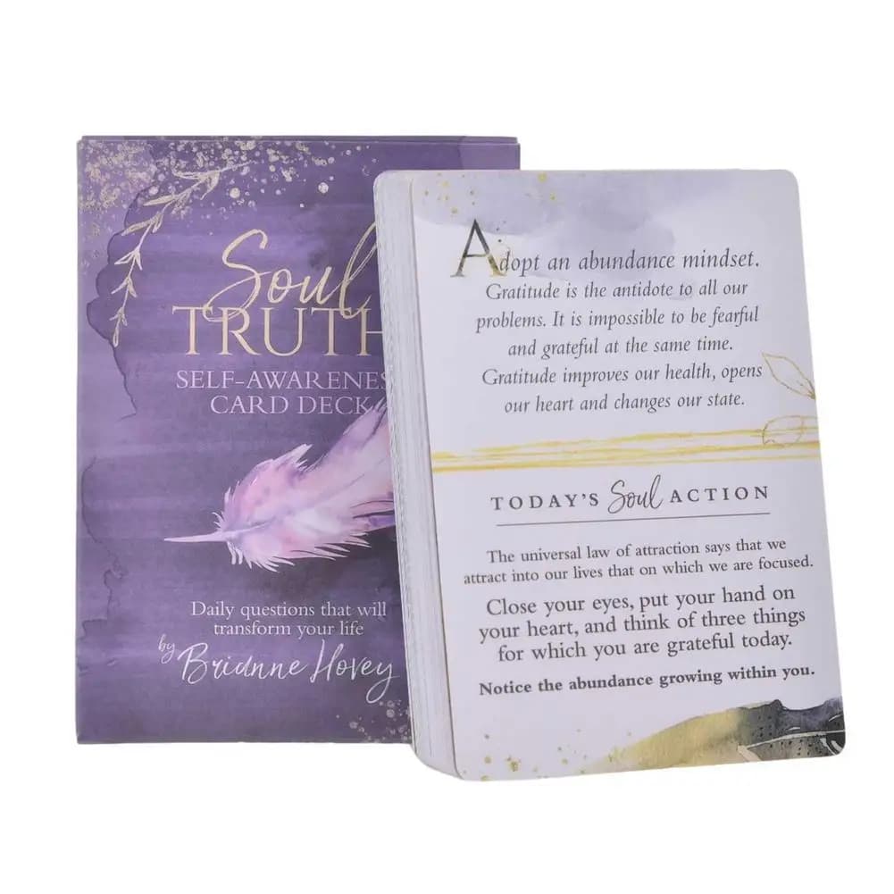 Soul Truth Self-Awareness Card Deck Daily Questions That Will Transform Your Life Tarot Oracle Cards With PDF Guidebook