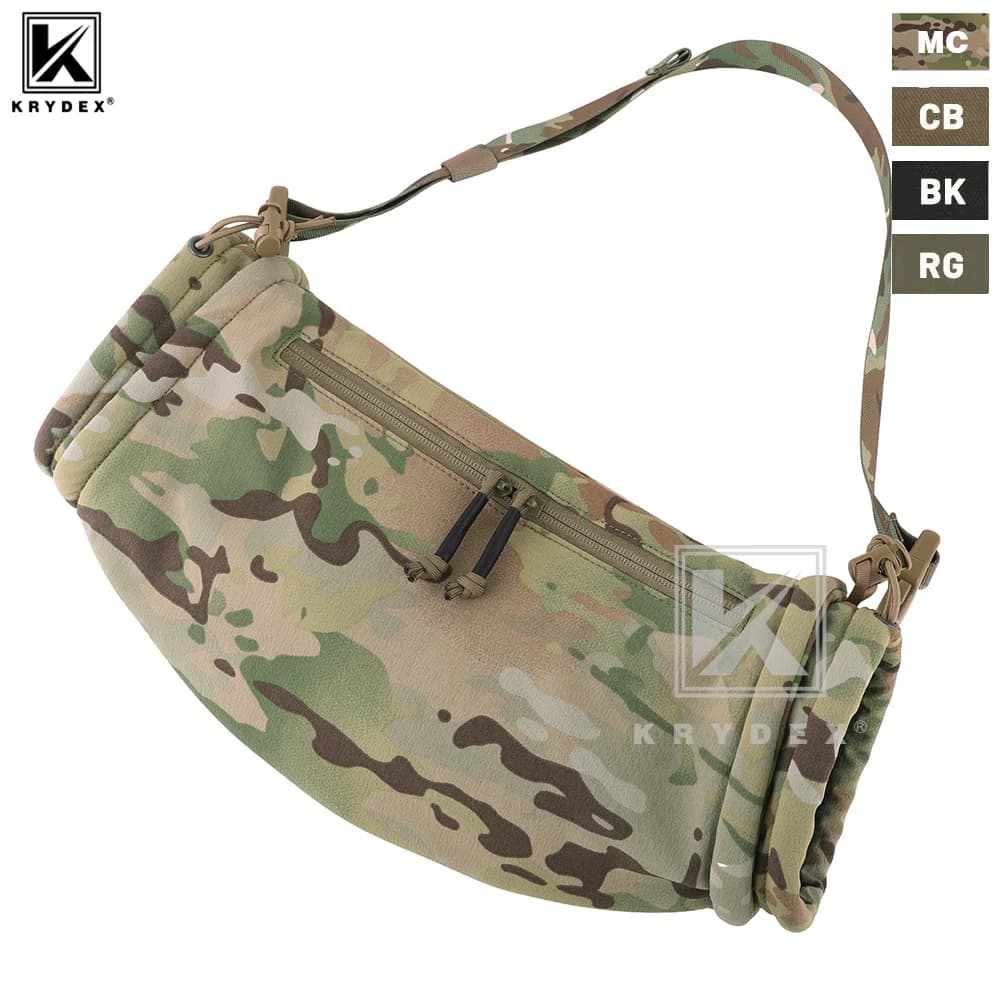 KRYDEX Custodia scaldamani tattica Gilet resistente all'acqua Gancio a goccia Custodia scaldamani Borsa invernale per caccia all'aperto Attrezzatura di sopravvivenza sul campo
