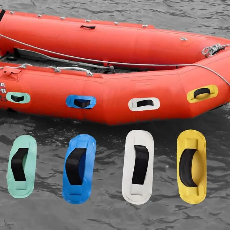 Corrimano per cinghia di sicurezza per kayak in PVC Maniglia per cinghia in PVC Toppe per maniglia per trasporto Maniglia per barche gonfiabili in PVC per canoa SUPs Paddle Board Barche