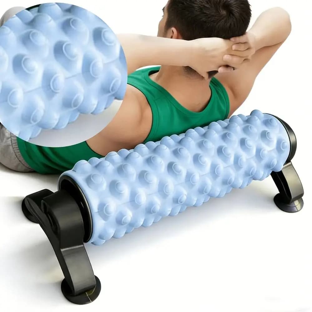 Non-Slip Suction Cup Foam Roller Stable with Stand Muscle Relaxation Roller Easy To Use Large Load Bearing EVA Yoga Column