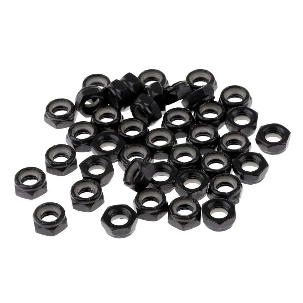 Set di 40 Dadi per Assali di Longboard, Robusti Dadi in Ferro per Ricambio Accessori Skateboard