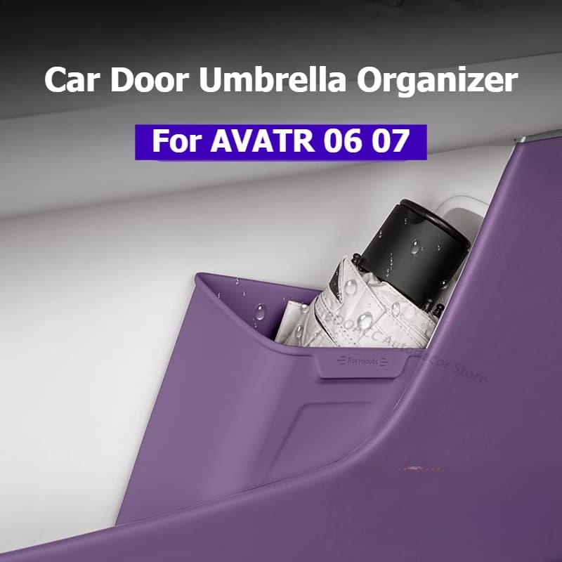 For Changan AVATR 06 07 Car Trash Bin Door Storage Box Organizer Umbrella Organizer Storage Trash Can Car Accessories Interior