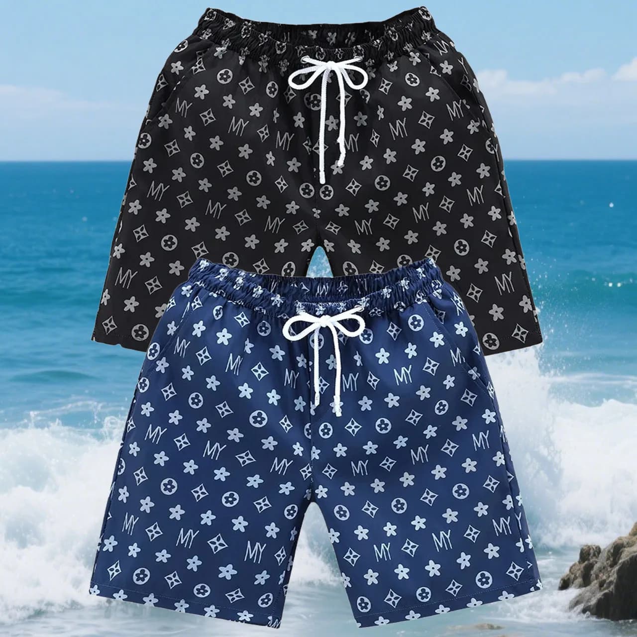 Unisex Shorts at Rapida Drying, Breathable and Comfortable, Five Point Fashion Casual Shorts, Children's Beach Shorts, Open Sports, Cycling and Surfing