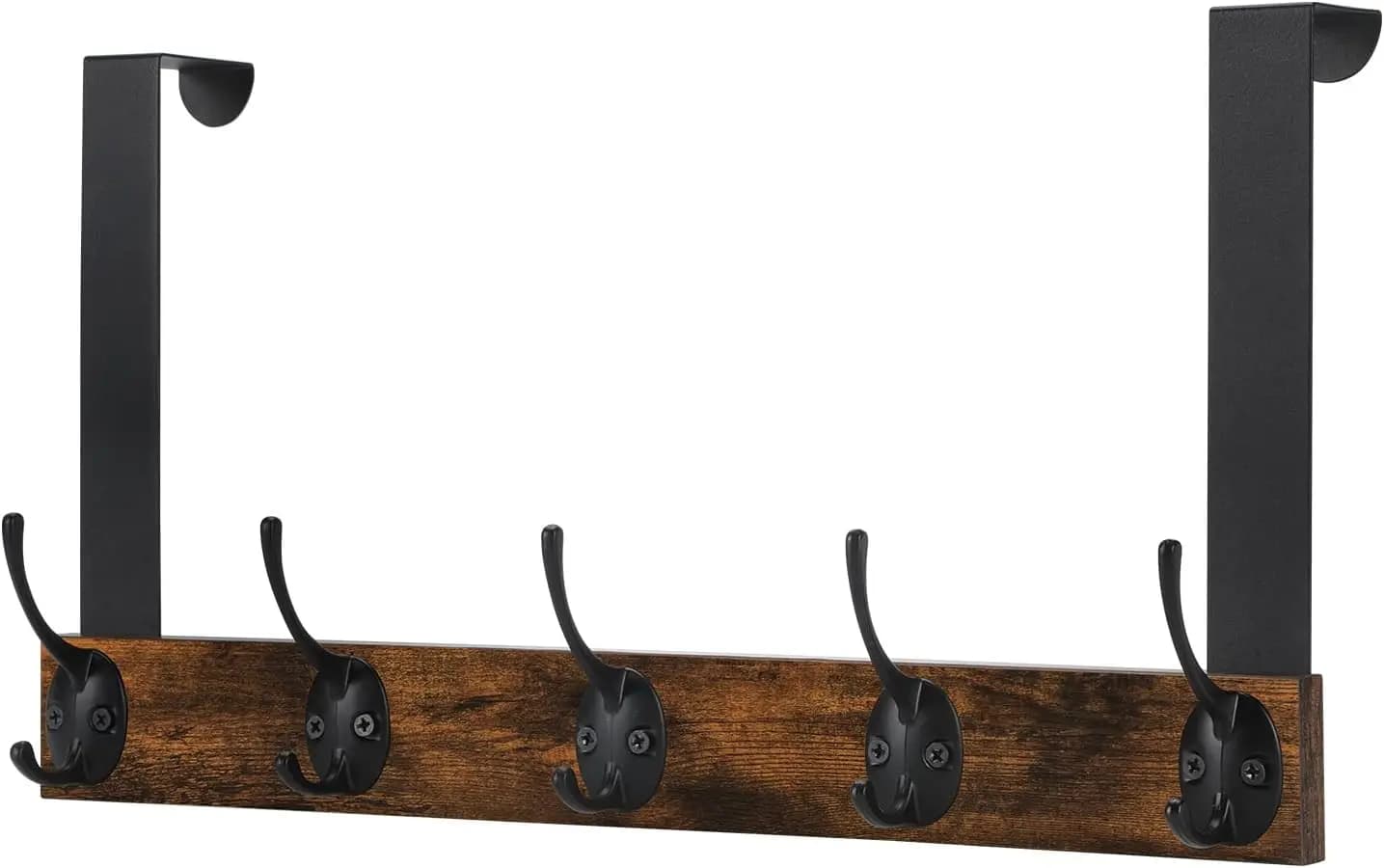 Ganci per porta, appendiabiti in legno, 10 ganci resistenti, portasciugamani, appendiabiti per appendere vestiti, cappelli, borse