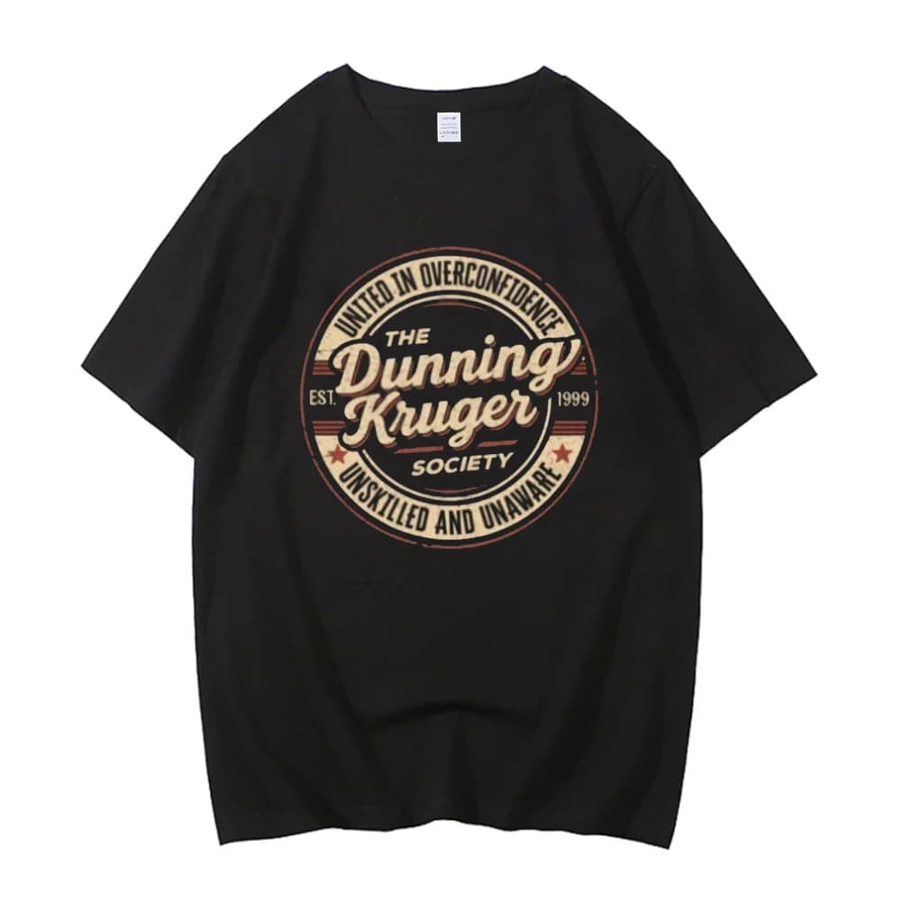 Dunning Kruger Society top tees female aesthetic Digital Classic Trendy t shirt Pop Culture Pastel graphic 2000s