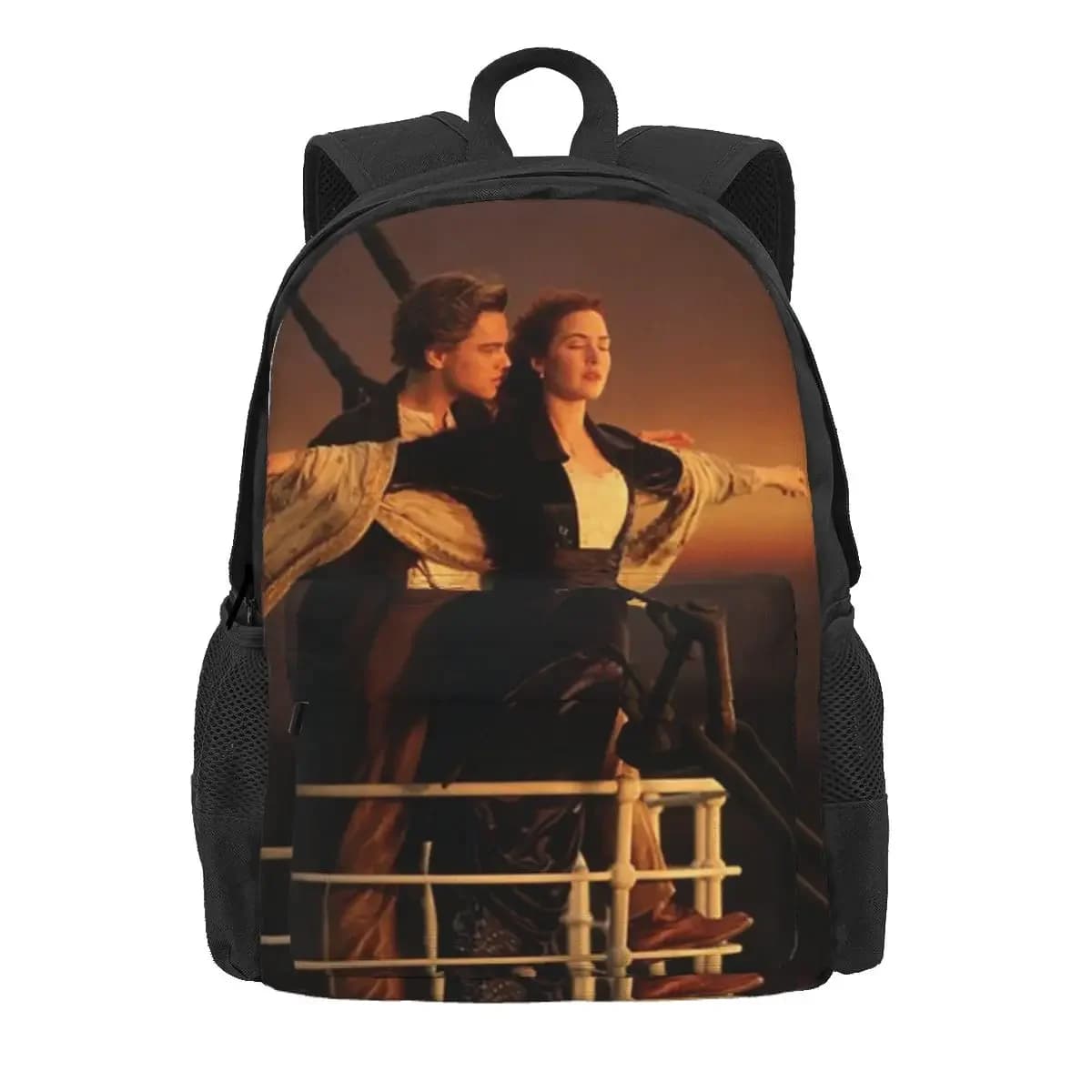 Titanic Jack And Rose Movie Backpack Daypack Large Capacity Children BookBag School Bag Shoulder Bags for Men Women