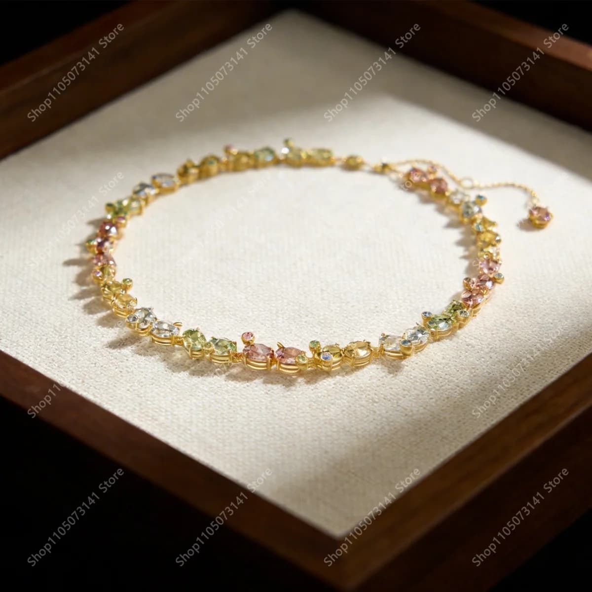 Collana con pietre preziose color macaron elegante e graziosa - Gioielli versatili per banchetti e feste, ideali come regalo di compleanno