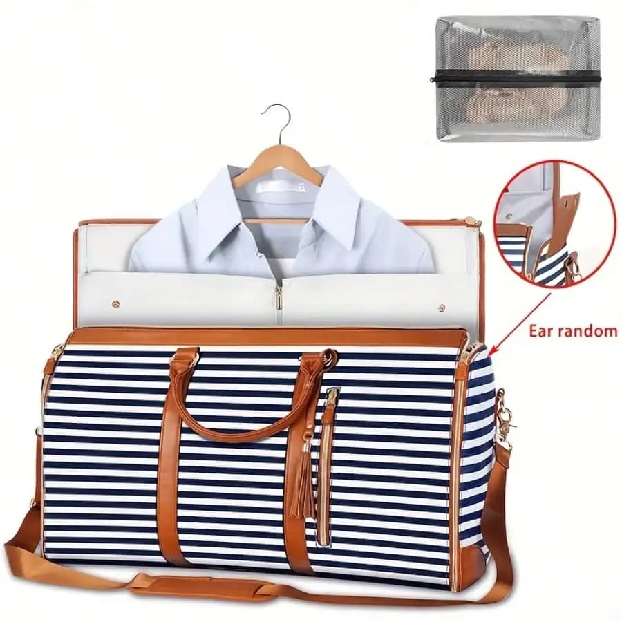 New Women'S Folding Suit Travel Bag Multi-Functional Storage Bag Large Capacity Large PU Luggage Bag