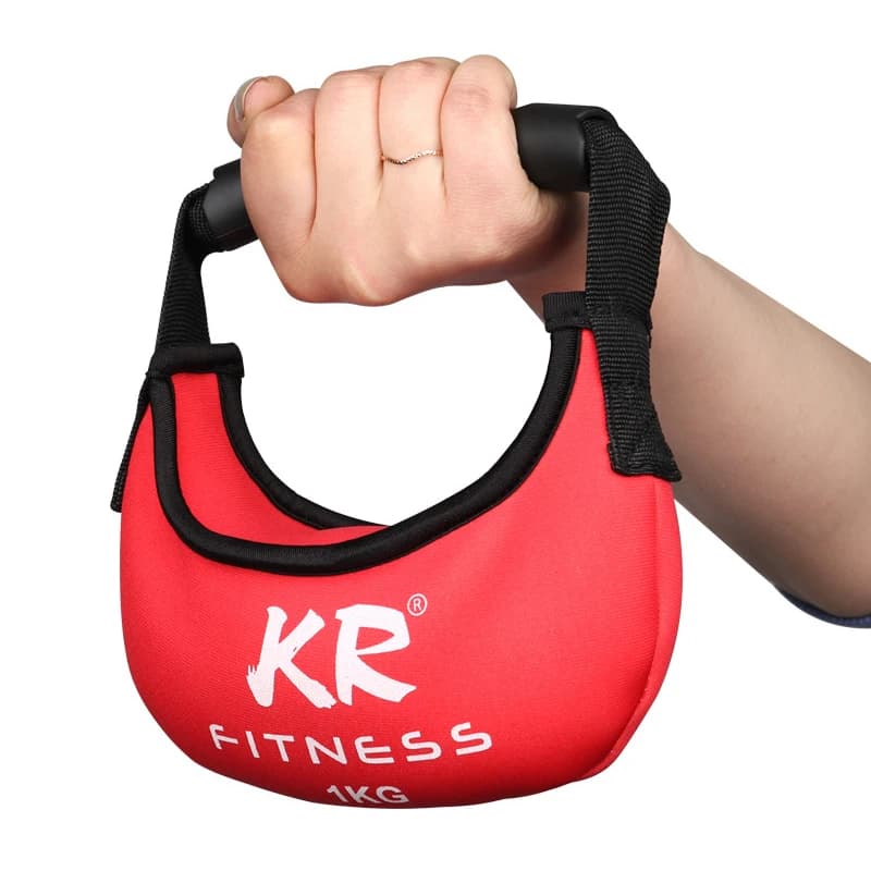 Set of weights with adjustable sand bags with soft kettlebells and transport bag, fitness equipment at home