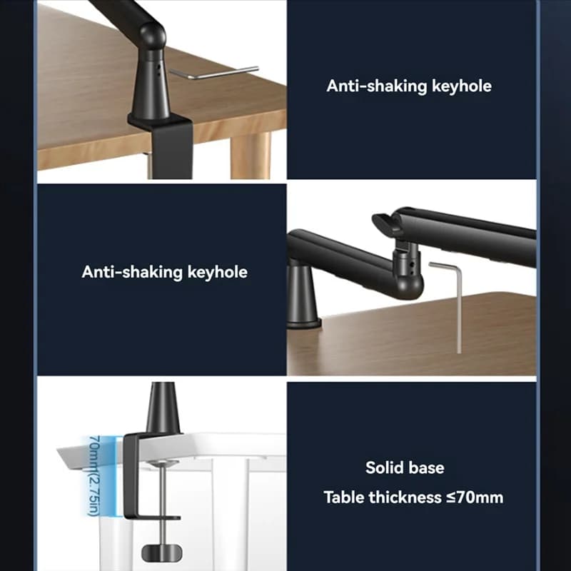 New Support for Adjustable Microphone Universal Adjustable Embossing Brace Desk Support Suspension Arm for Games, Registration