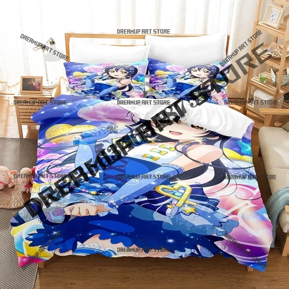 Fashion Love Live Umi Sonoda Umi Bedding Set Single Twin Full Queen King Size Bed Set Kids Bedroom Duvetcover Sets Bed Sheet Set