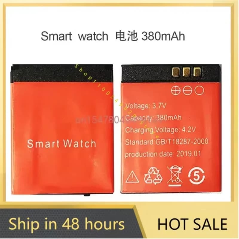 watch phone battery 380mah for smart watch phone battery