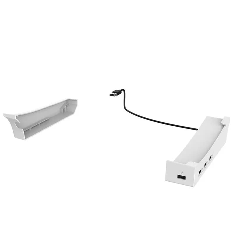 A01E-Per PS5 Slim Console Supporto orizzontale Organizer 4 porte USB Accessori per console di gioco multifunzionali e convenienti
