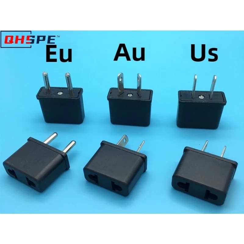 Adattatore da UE a USA/AU - Convertitore di potenza da viaggio Schuko europeo con certificazione CE per prese di tipo A/C/F