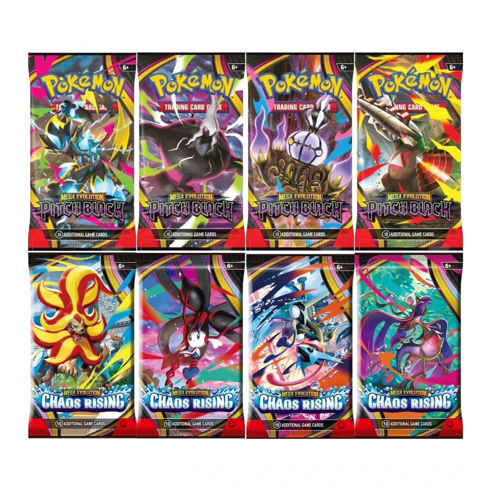 Pokémon TCG: Mega Evolution-Pitch Black Booster Display Box (10 Packs) Prismatic 151 Evolutions English Battle Cards Game Cards