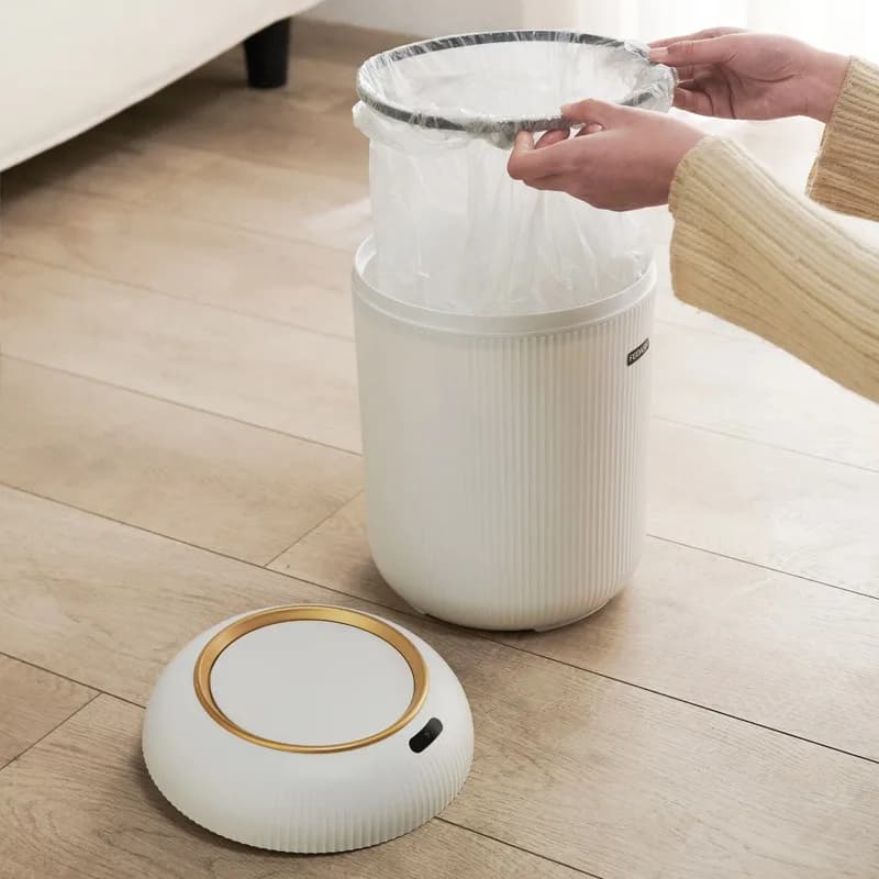Nuovo Cestino Intelligente 2026 con Coperchio e Sensore Automatico, Bidone Elettrico per Cucina/Camera da Letto/Soggiorno/Ufficio