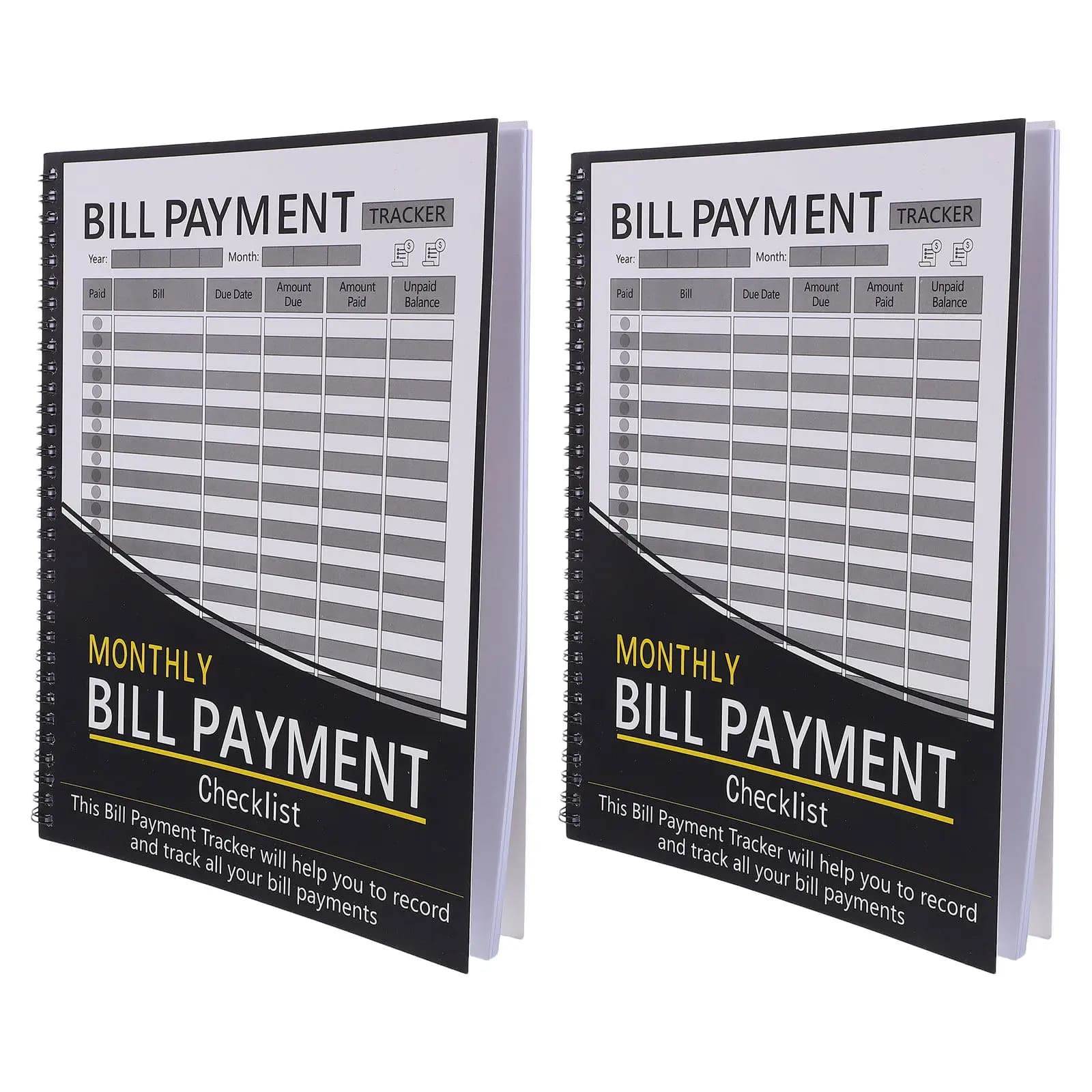 2Pcs Monthly Bill Pay Organizer Notebook Personal Finance Budget Planner Bill Tracking Book Expense Tracker Monthly Planner