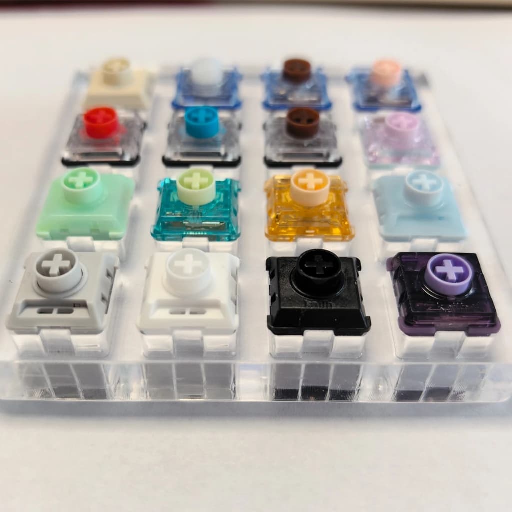 Tester per Switch Kailh Mini a 16 Tasti Serie 1353, Switch a Basso Profilo Saker per Tastiera Meccanica Ultra-sottile, Pacchetto Esperienza Hitbox