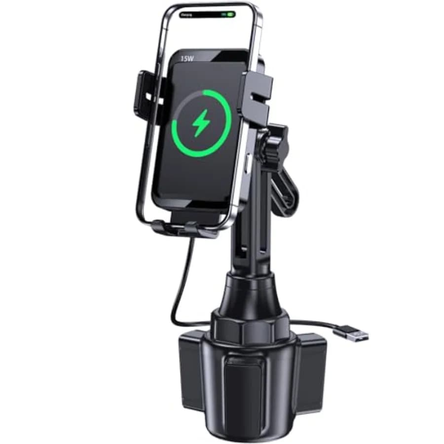 Caricatore Wireless per Auto 15W/10W/7.5W, Supporto Telefono con Blocco Automatico, Ricarica Rapida, Supporto per Telefono da Bocchetta dell'Aria per iPhone 16 15/14/13